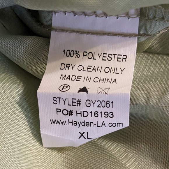 Hayden Girls Sage V-Neck Floral Ruffle Long Sleeve Top Blouse - size XL NWT - Picture 10 of 10